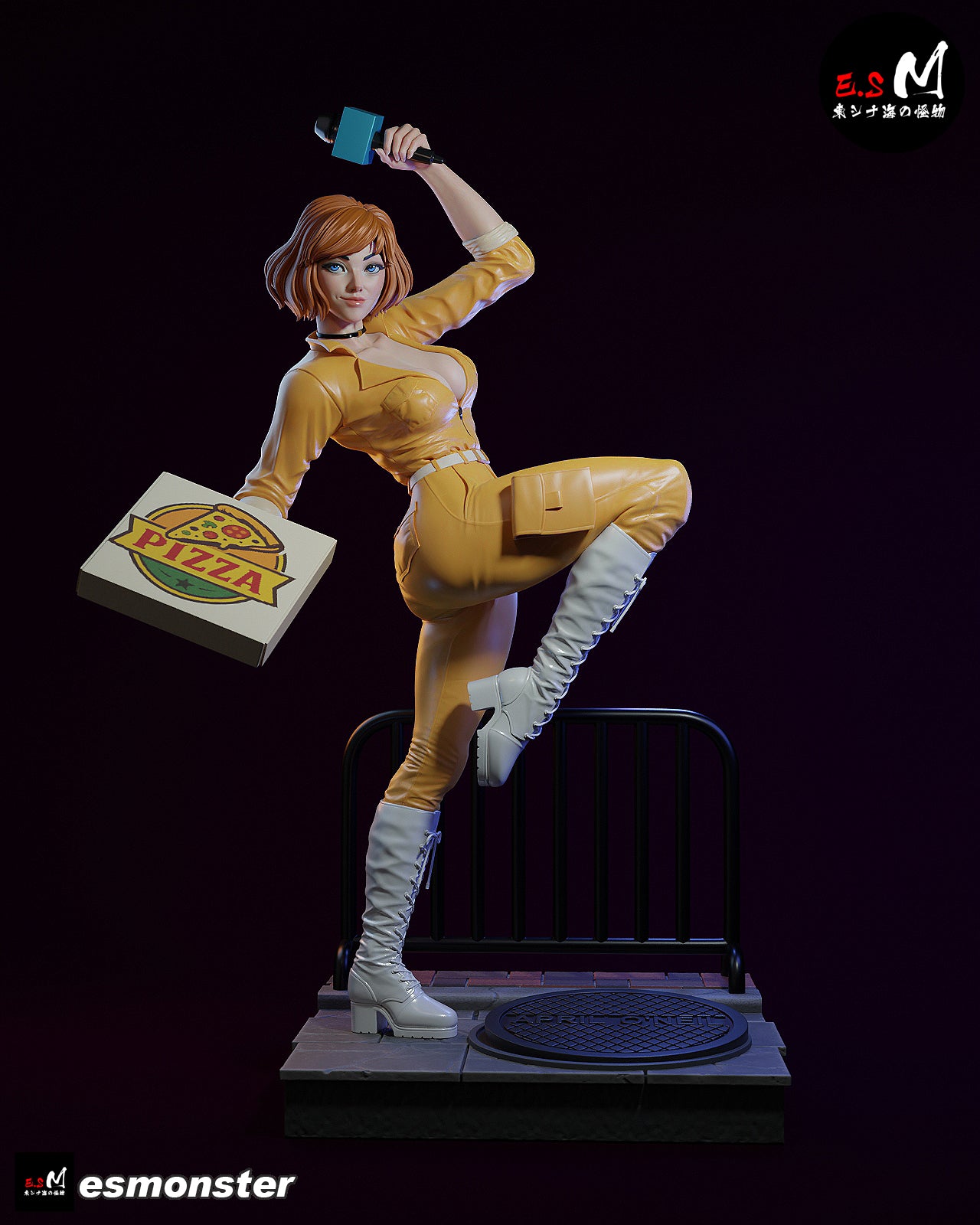 April O'Neil Statue 3D-Printed Kit