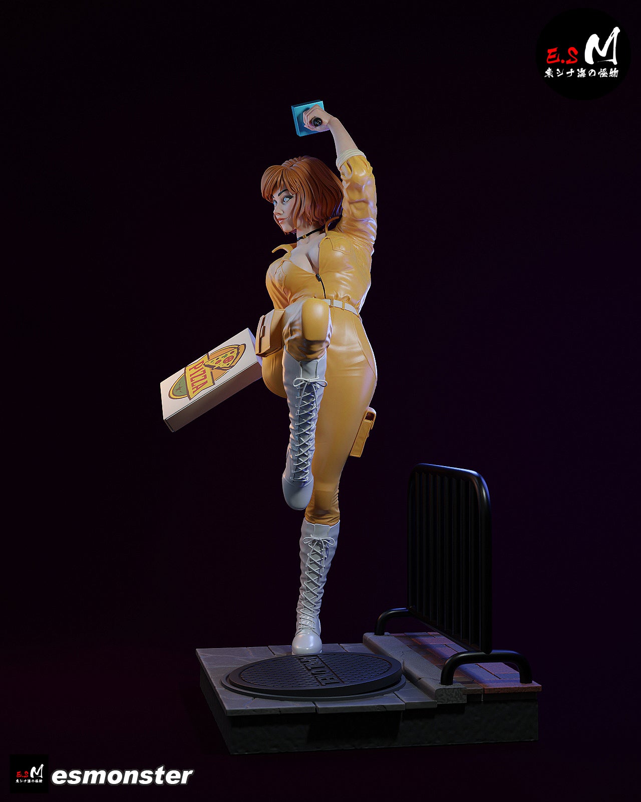 April O'Neil Statue 3D-Printed Kit