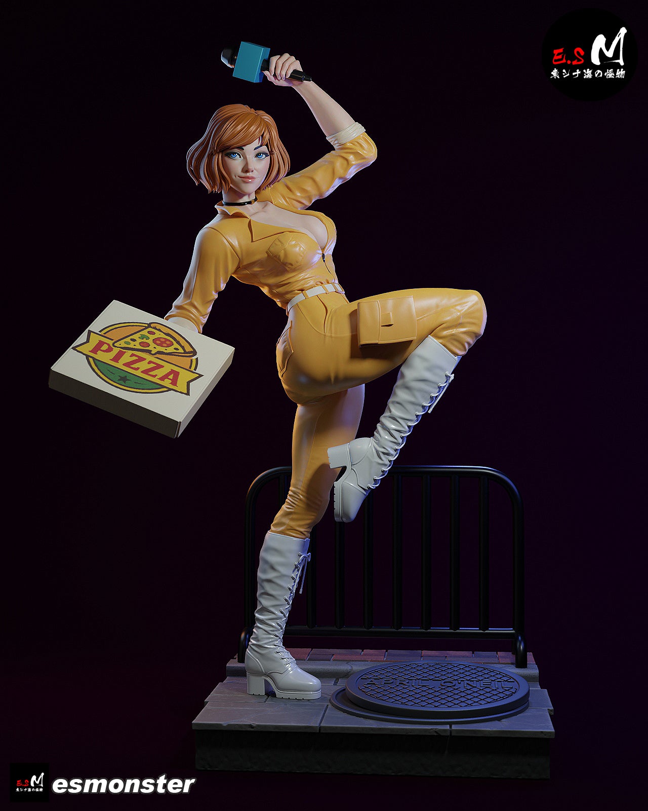 April O'Neil Statue 3D-Printed Kit