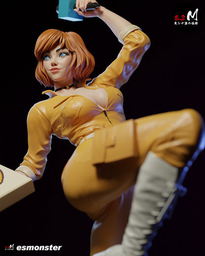 April O'Neil Statue 3D-Printed Kit