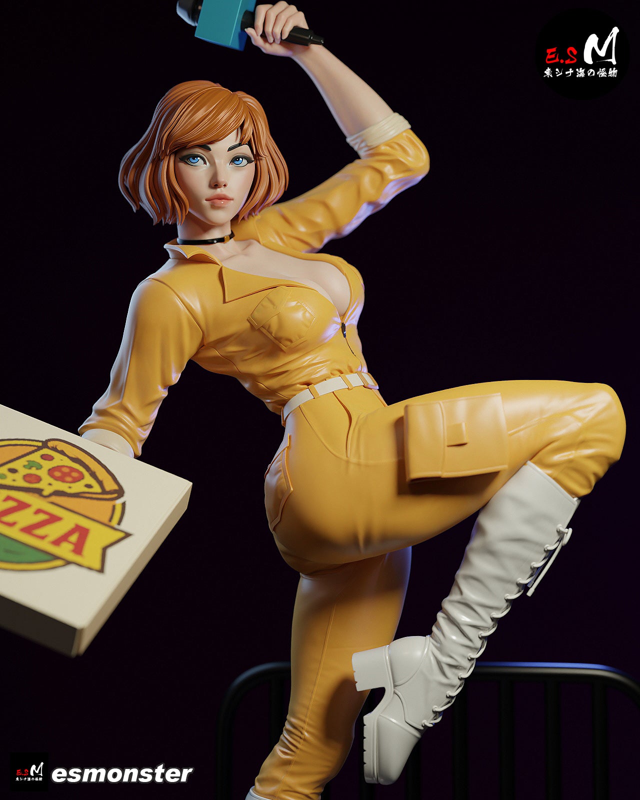 April O'Neil Statue 3D-Printed Kit