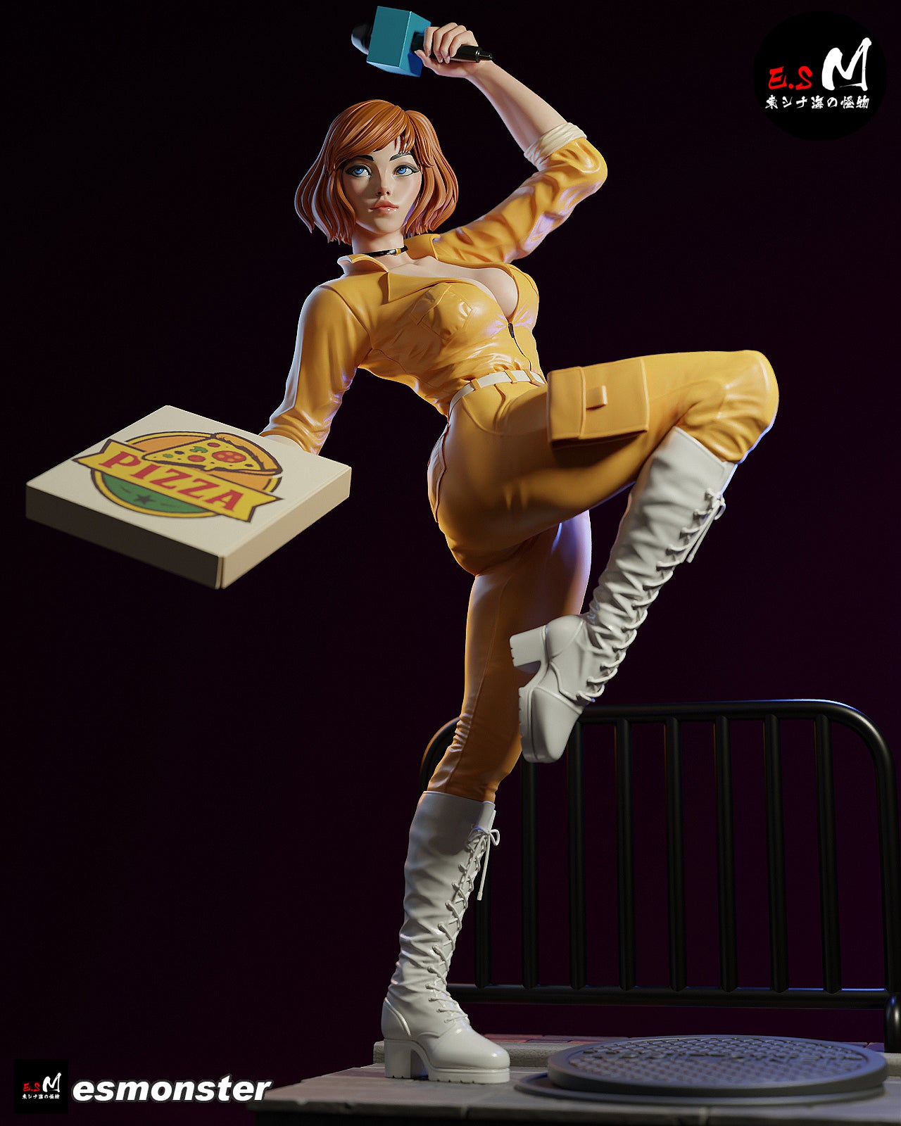 April O'Neil Statue 3D-Printed Kit