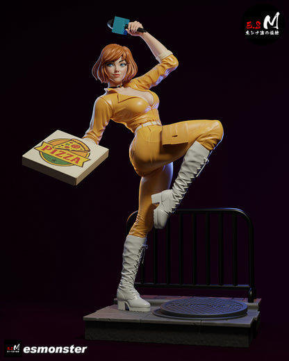 April O'Neil Statue 3D-Printed Kit
