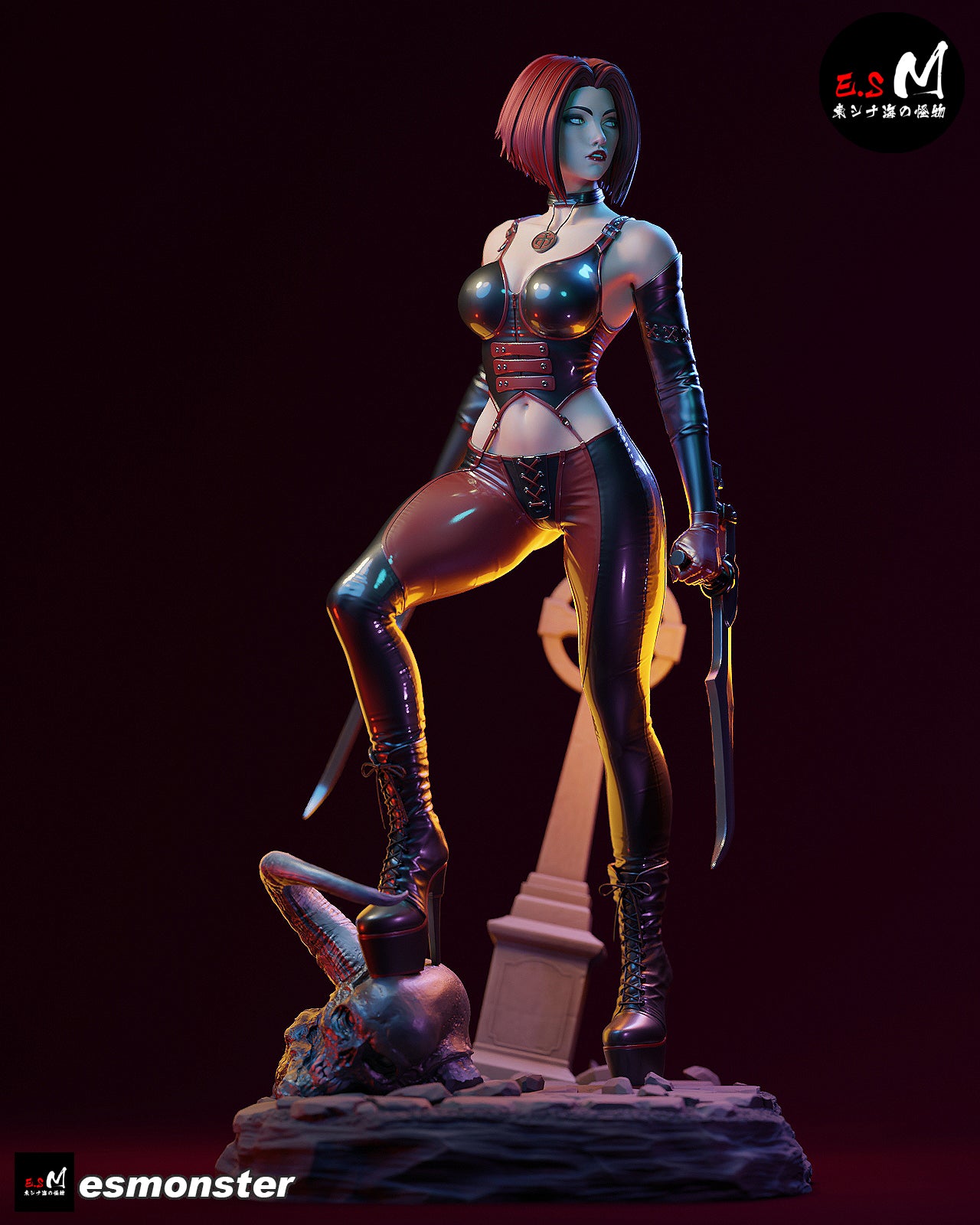 Blood Rayne Statue 3D-Printed Kit