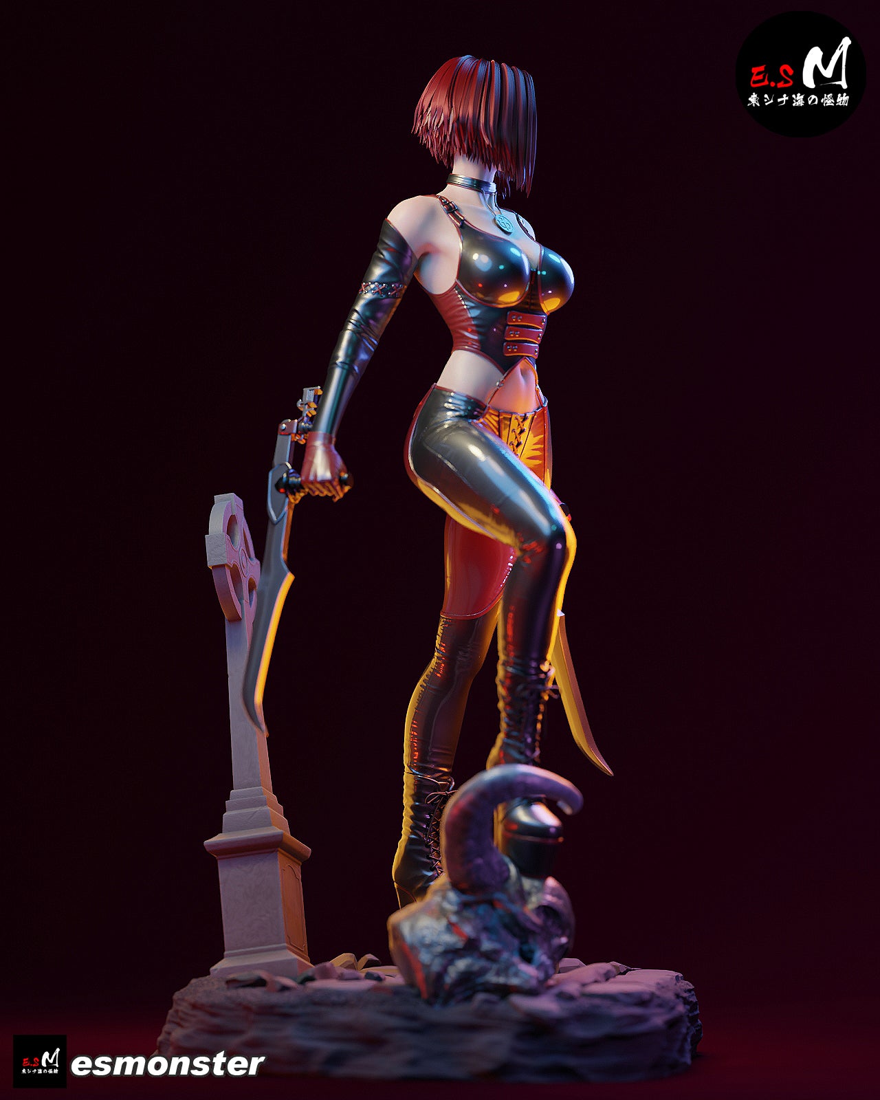 Blood Rayne Statue 3D-Printed Kit