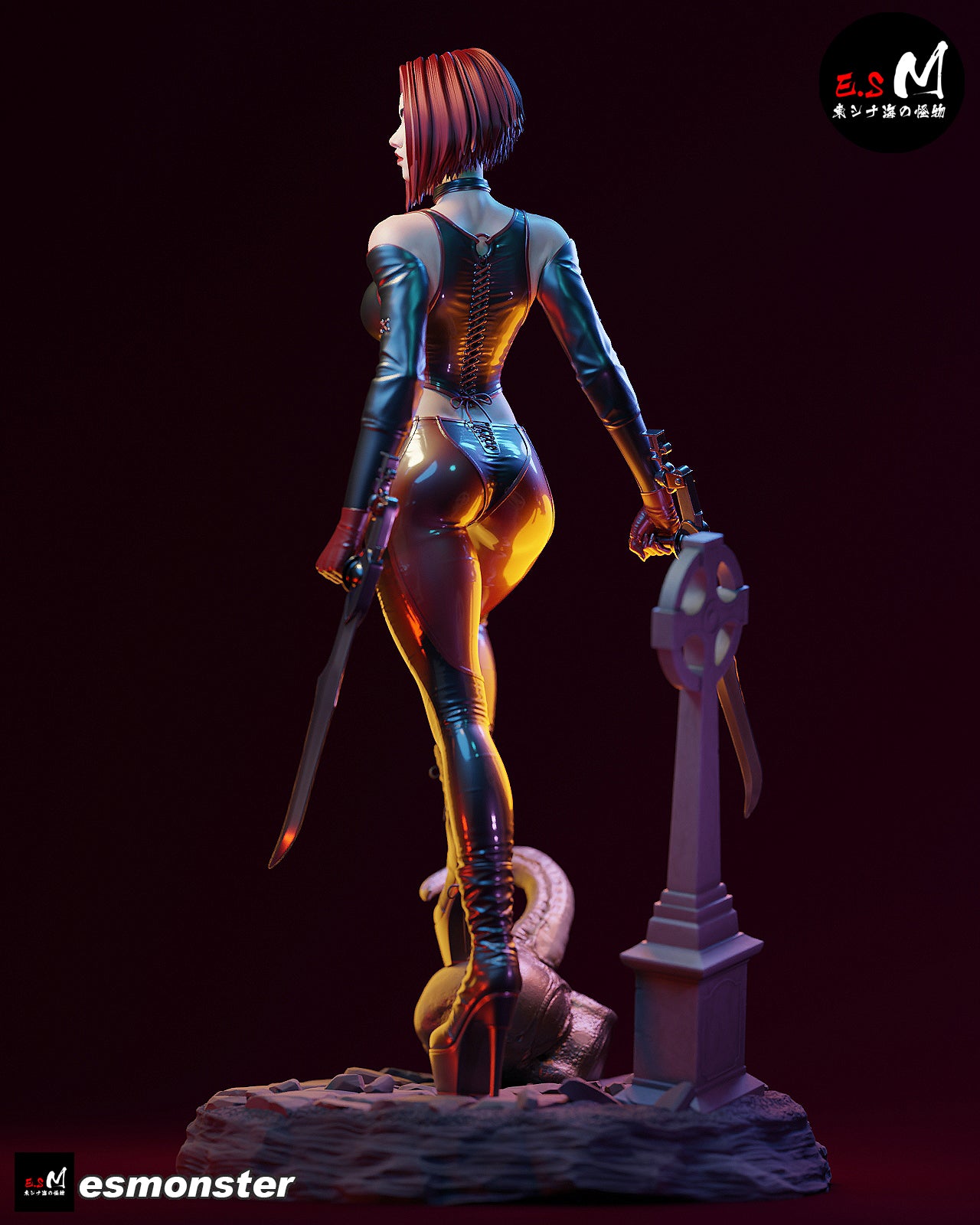 Blood Rayne Statue 3D-Printed Kit