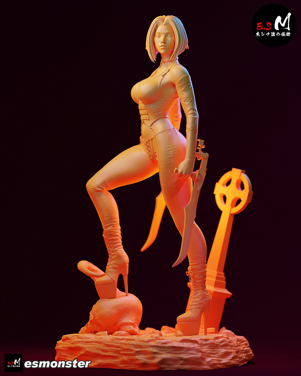 Blood Rayne Statue 3D-Printed Kit