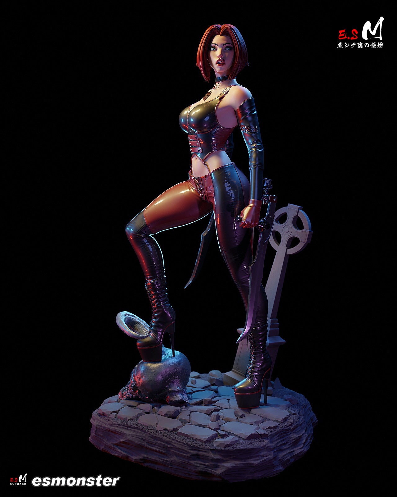 Blood Rayne Statue 3D-Printed Kit