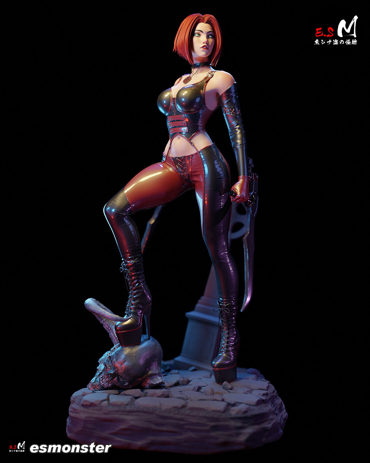 Blood Rayne Statue 3D-Printed Kit