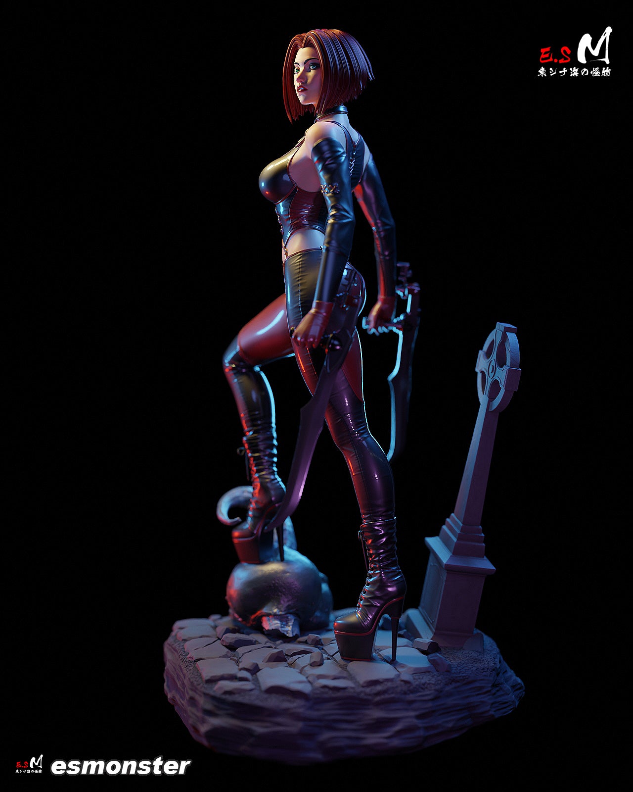 Blood Rayne Statue 3D-Printed Kit