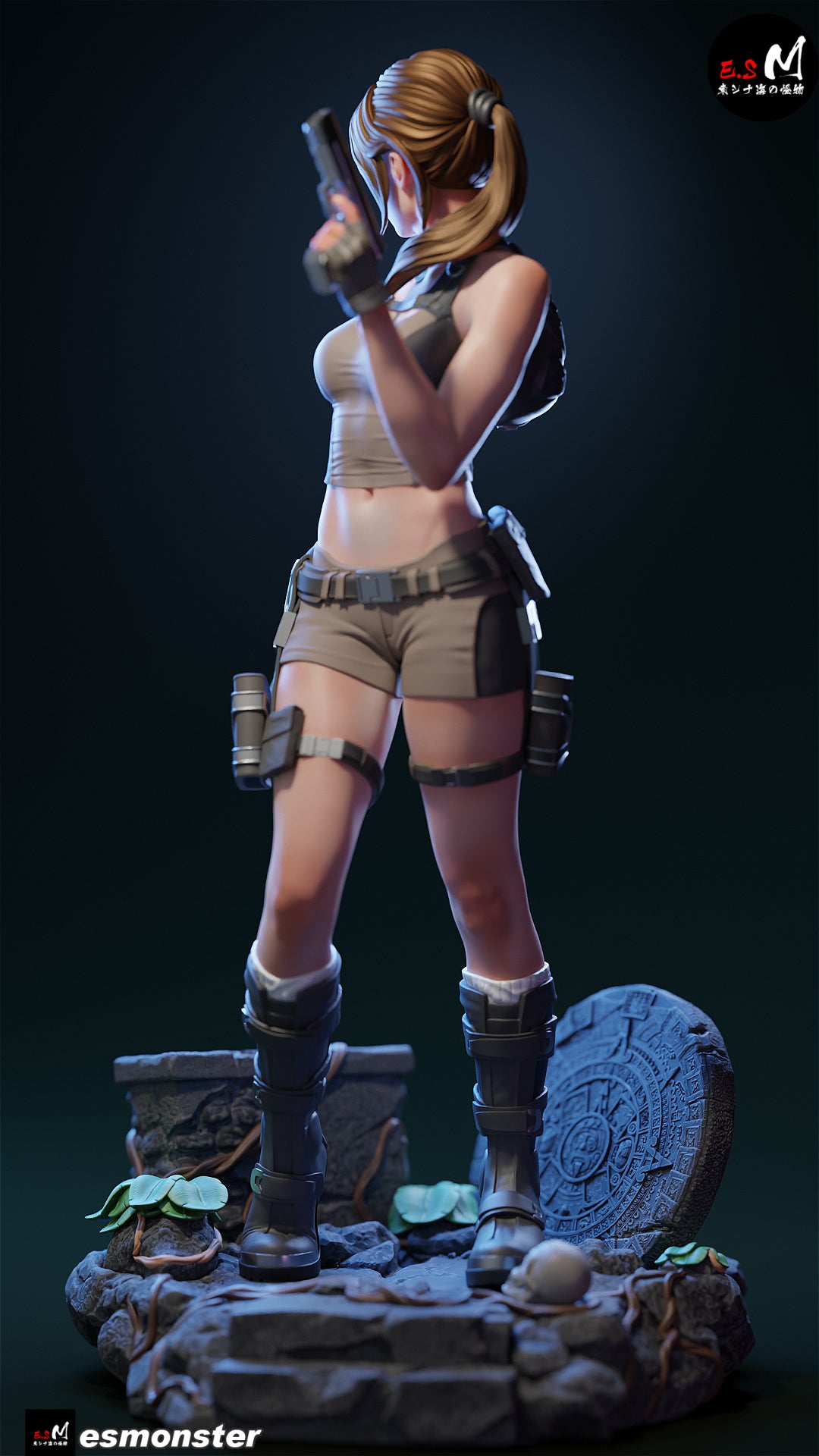 Lara Croft Statue 3D-Printed Kit