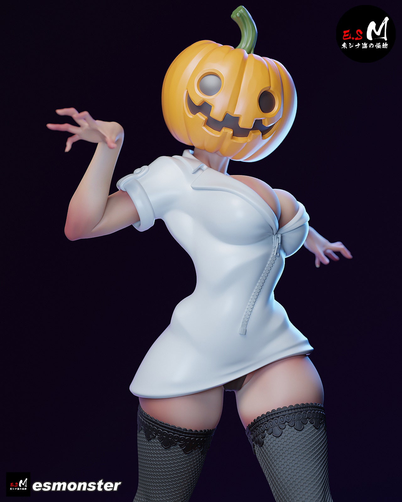 Lady Pumpkin Statue
