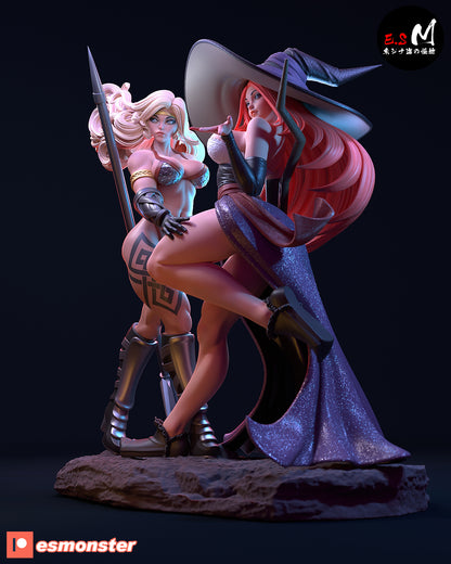 Magic Dragon Amazon & Sorceress Diorama