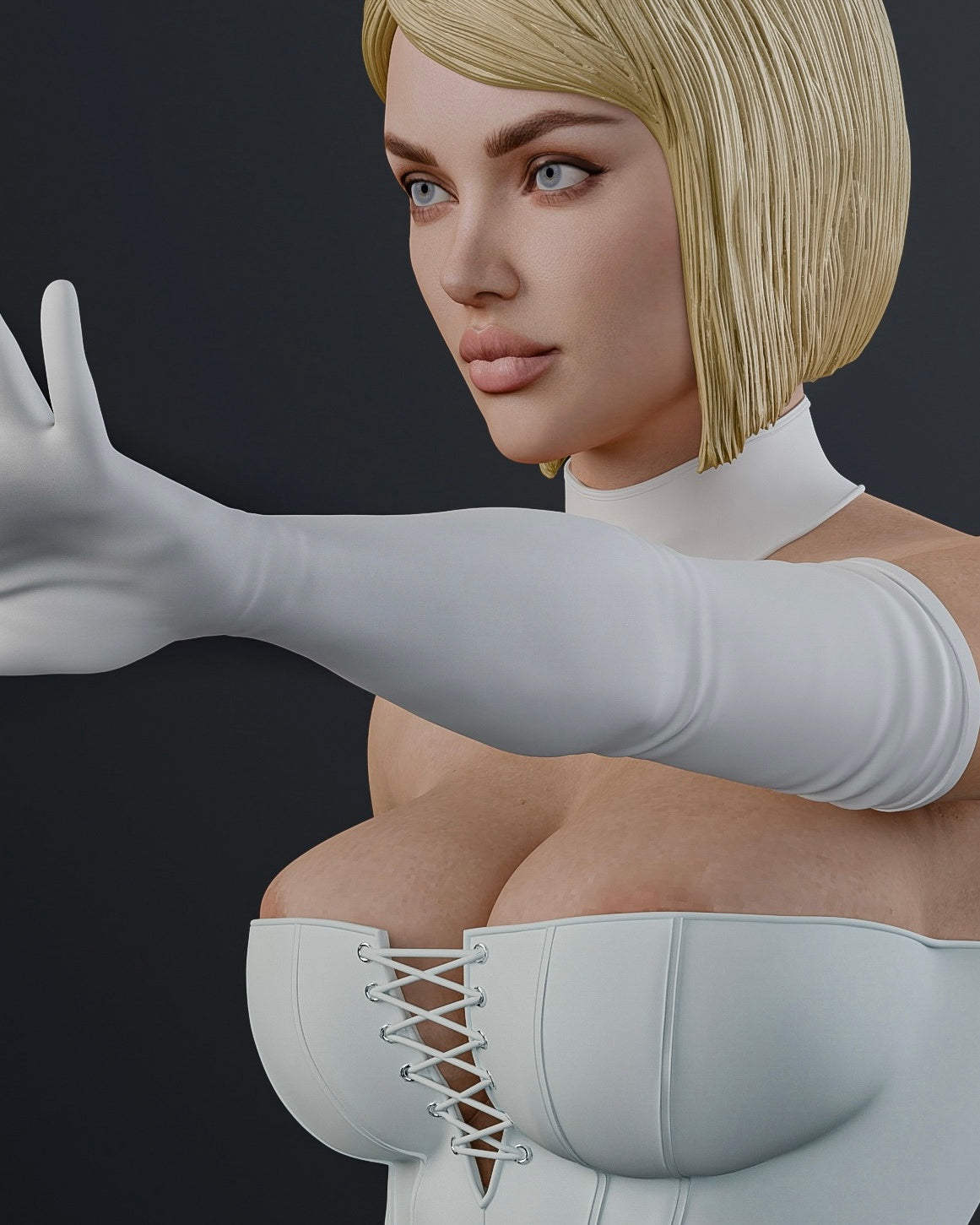 Emma Frost Statue 3D-Printed Kit