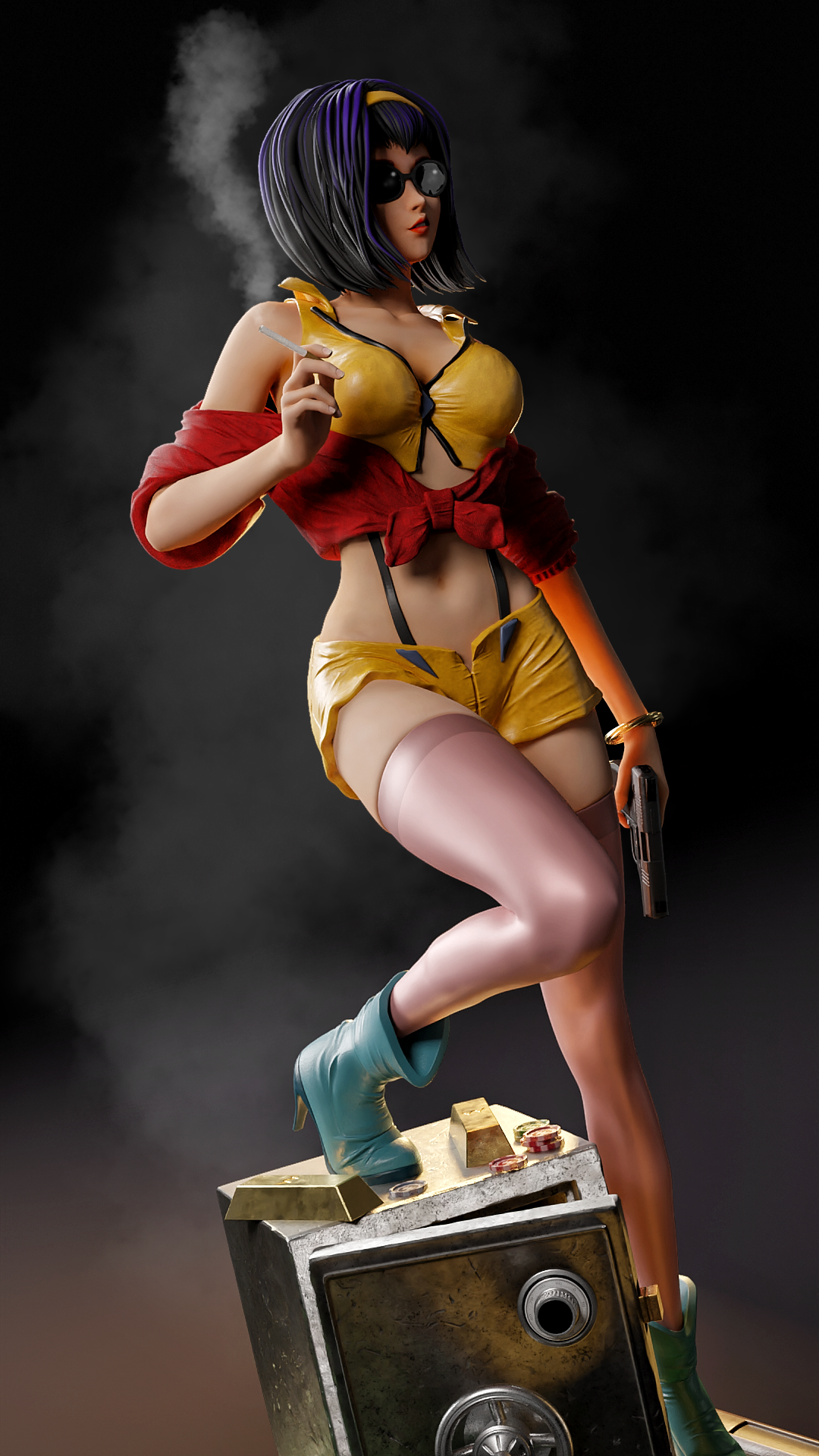 Faye Valentine Statue 3D-Printed Kit