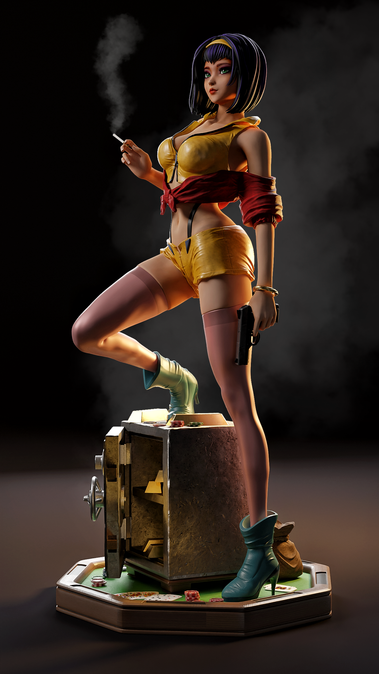 Faye Valentine Statue 3D-Printed Kit