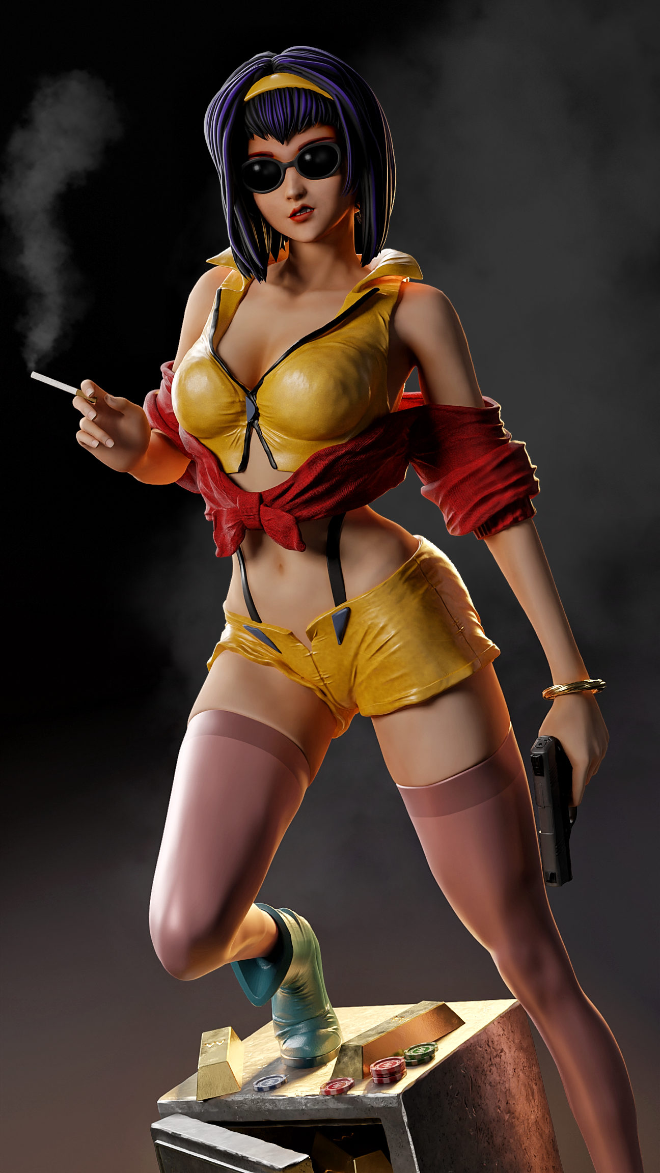 Faye Valentine Statue 3D-Printed Kit