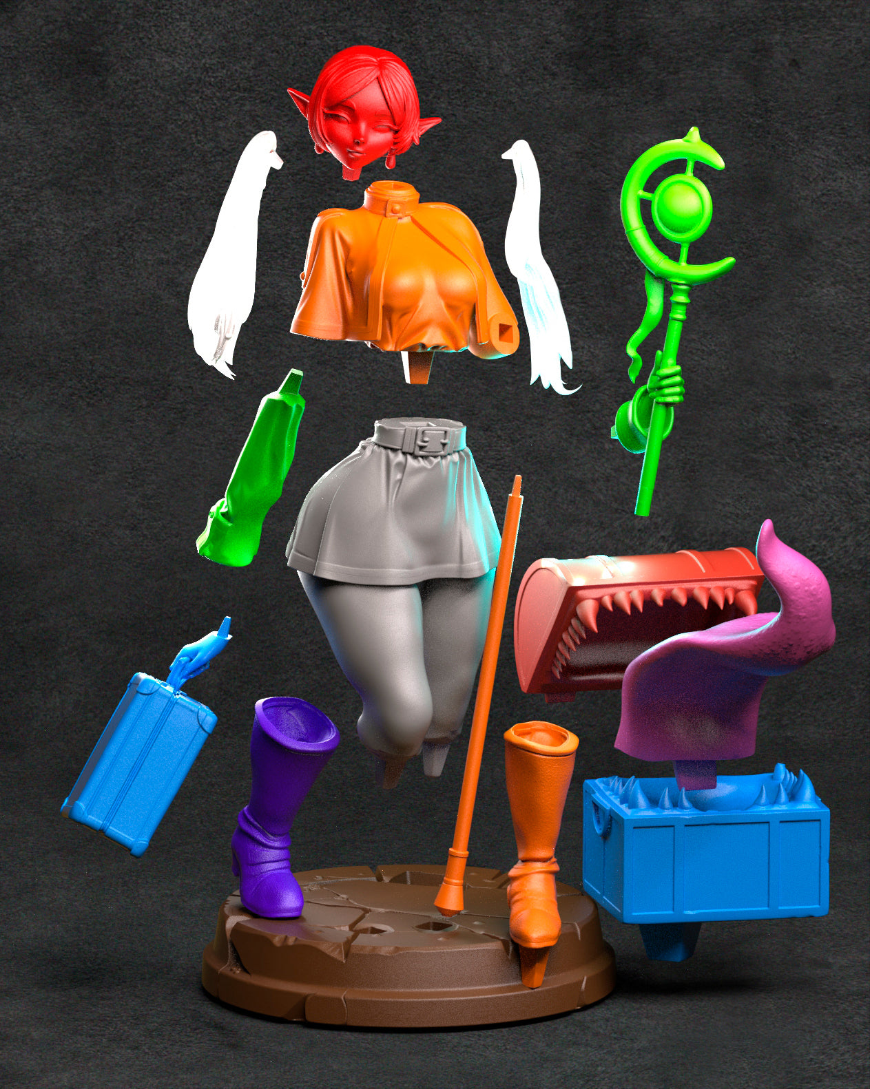 Frieren Statue 3D-Printed Kit