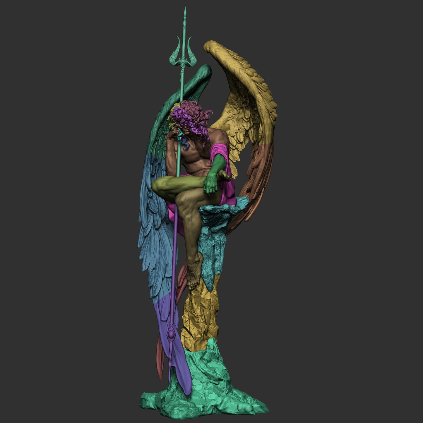 Fallen Angel Statue 3D-Printed Kit
