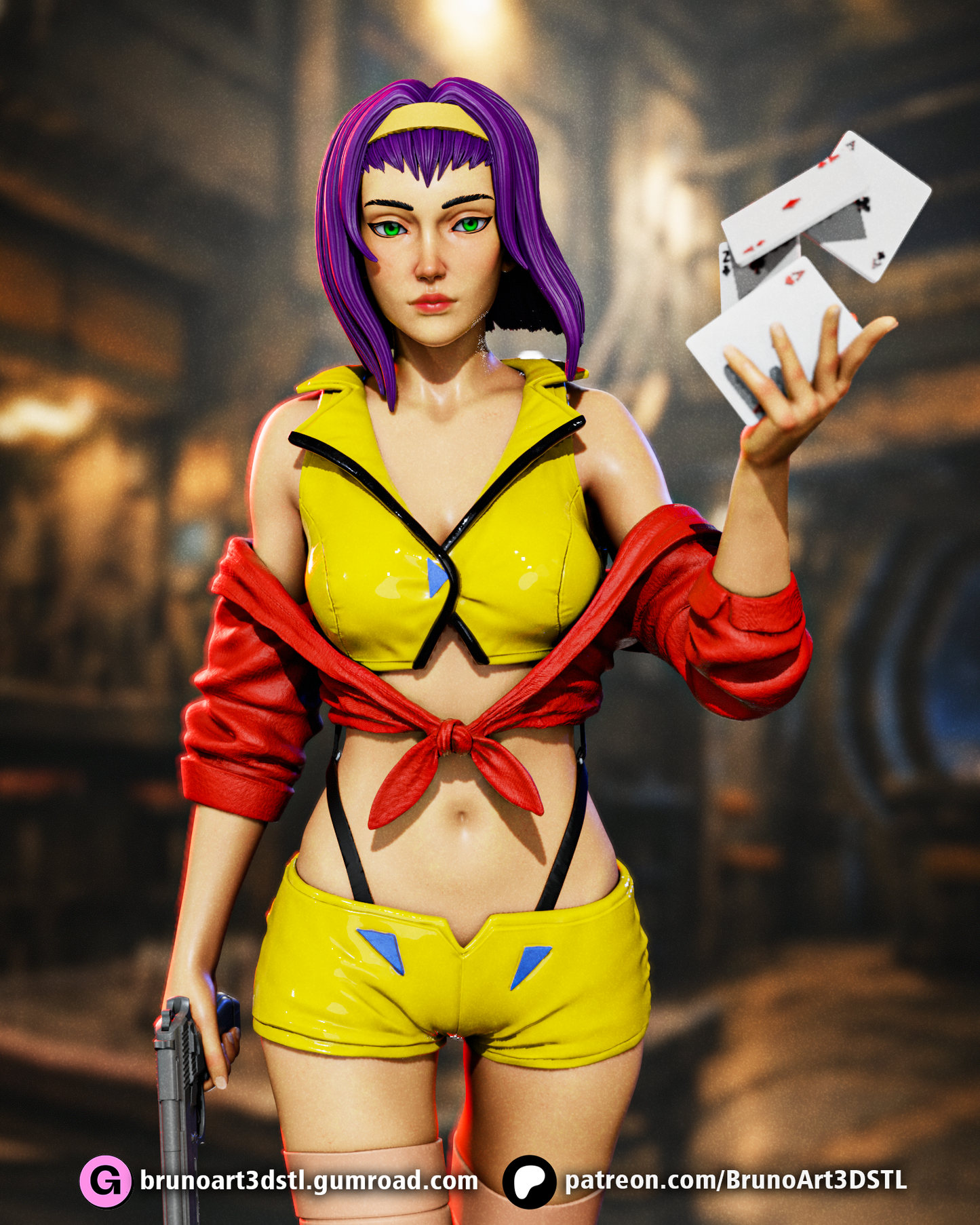 Faye Valentine Statue 3D-Printed Kit