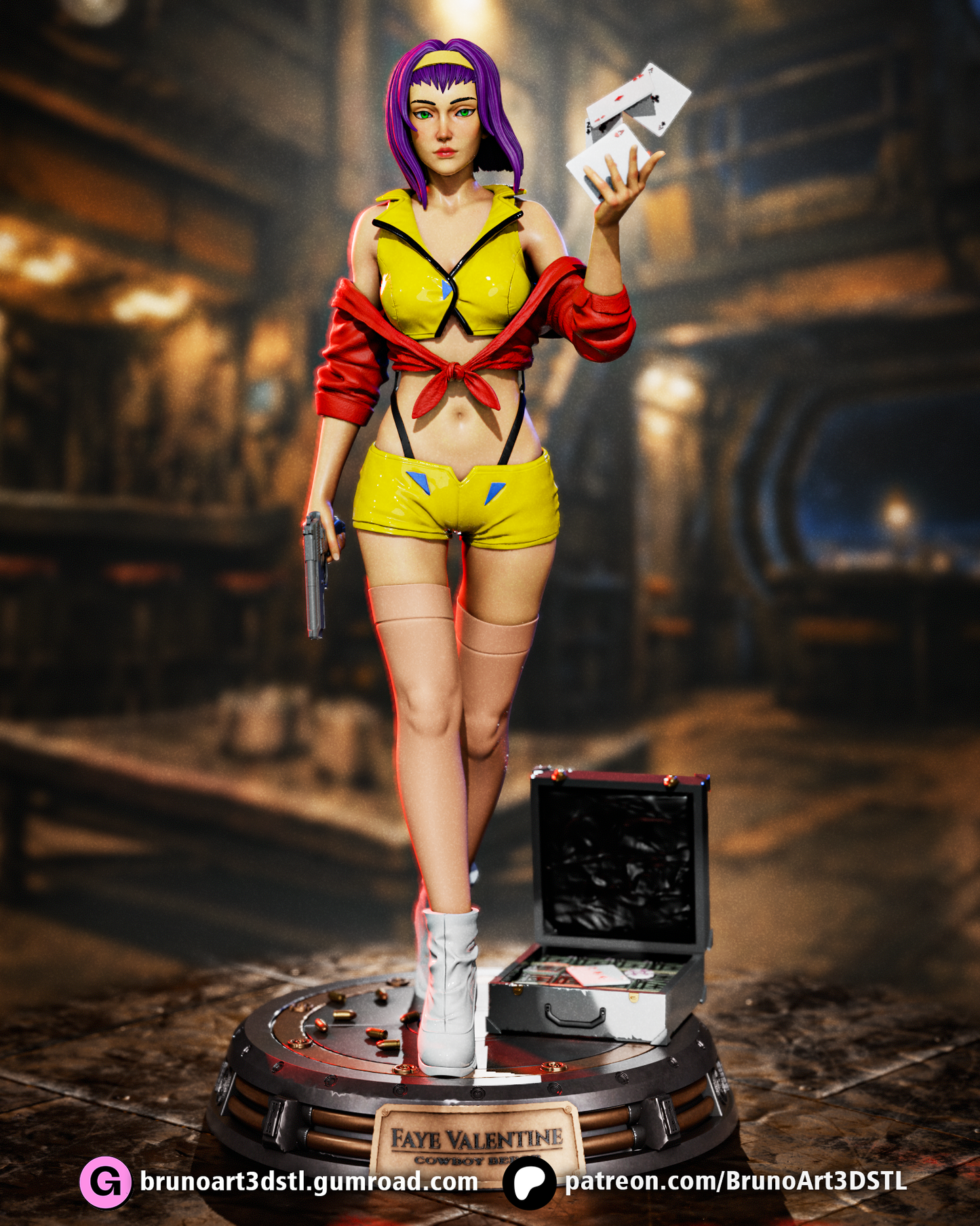 Faye Valentine Statue 3D-Printed Kit