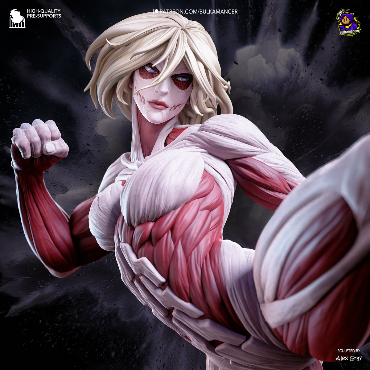 Female Titan Statue 3D-Printed Kit