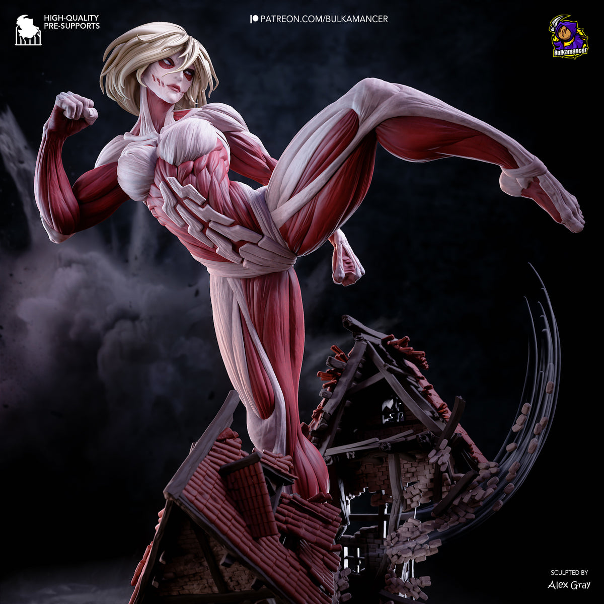 Female Titan Statue 3D-Printed Kit