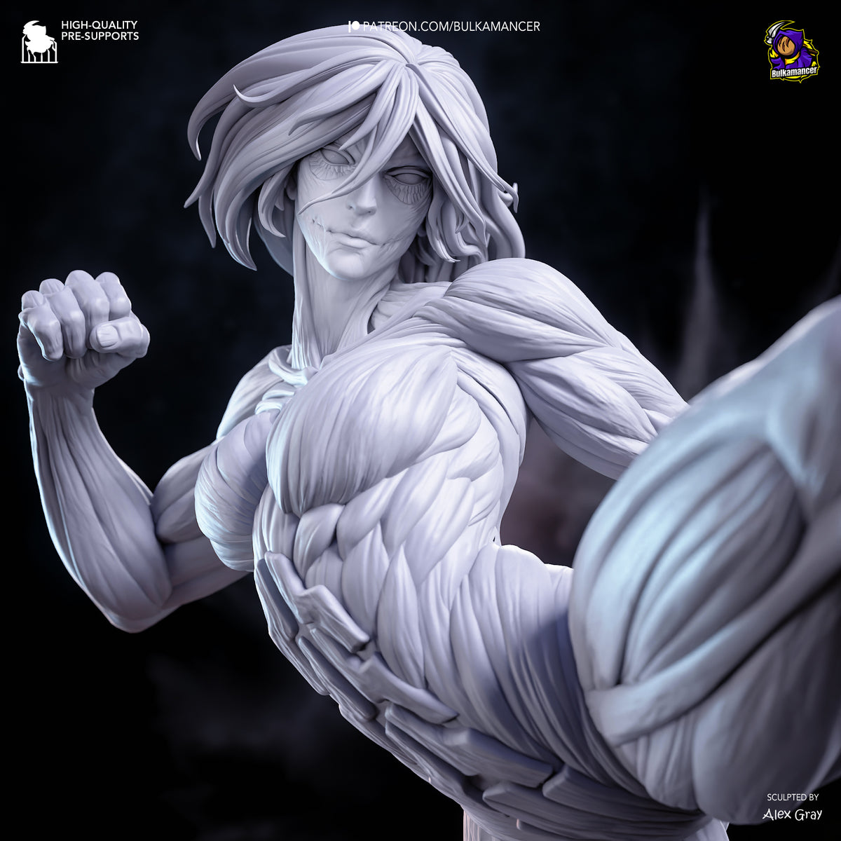 Female Titan Statue 3D-Printed Kit
