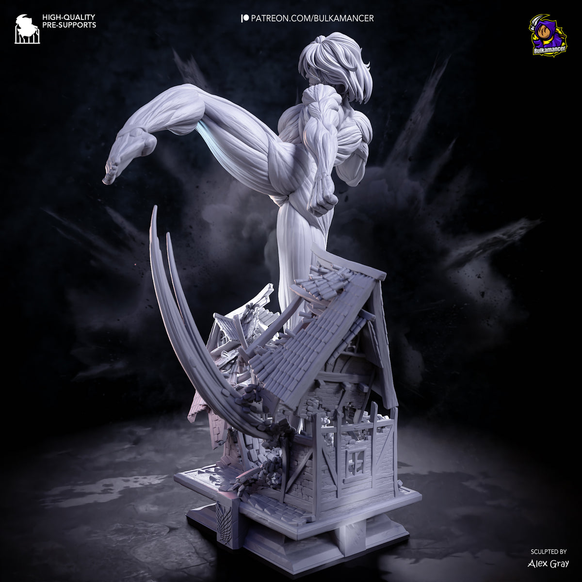 Female Titan Statue 3D-Printed Kit
