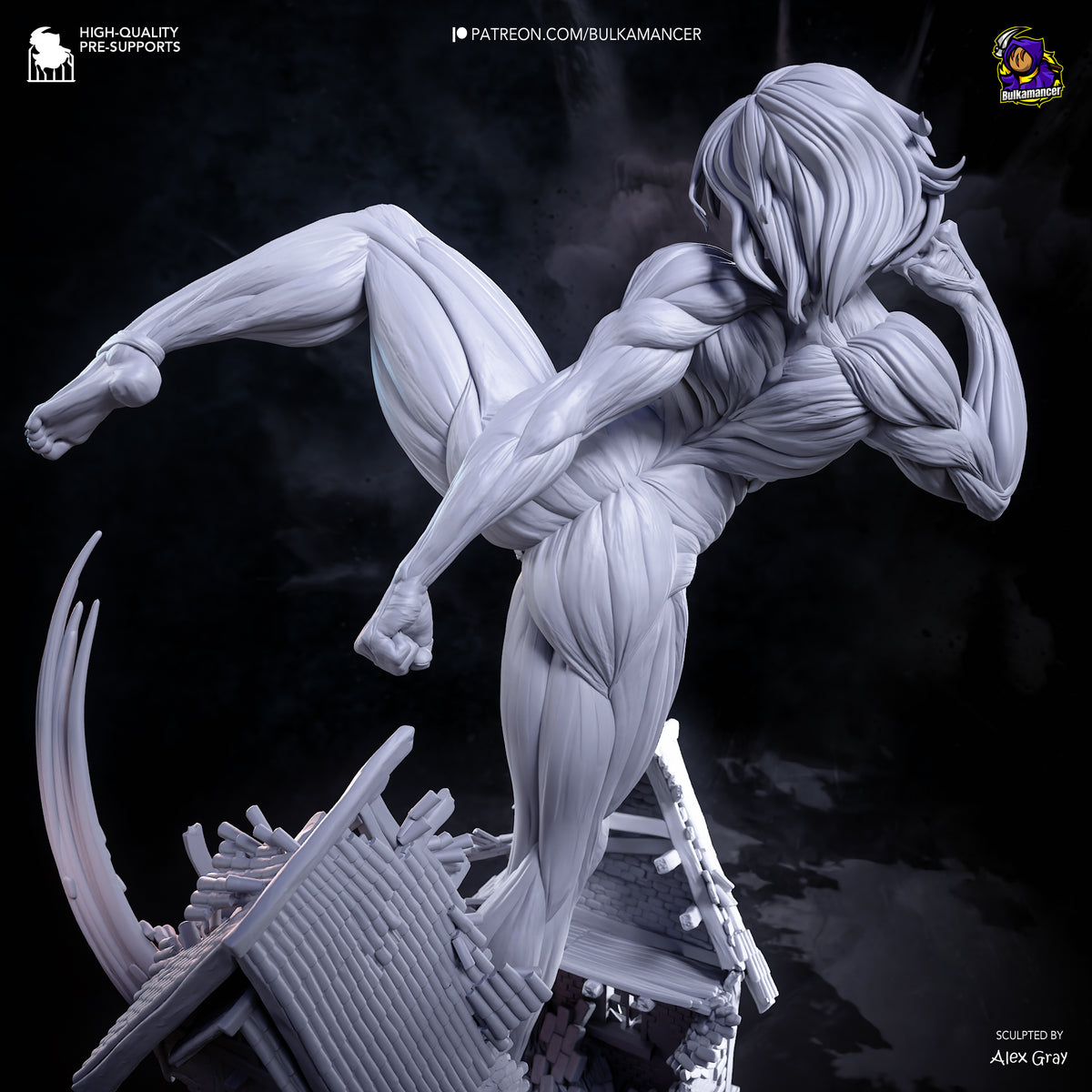 Female Titan Statue 3D-Printed Kit