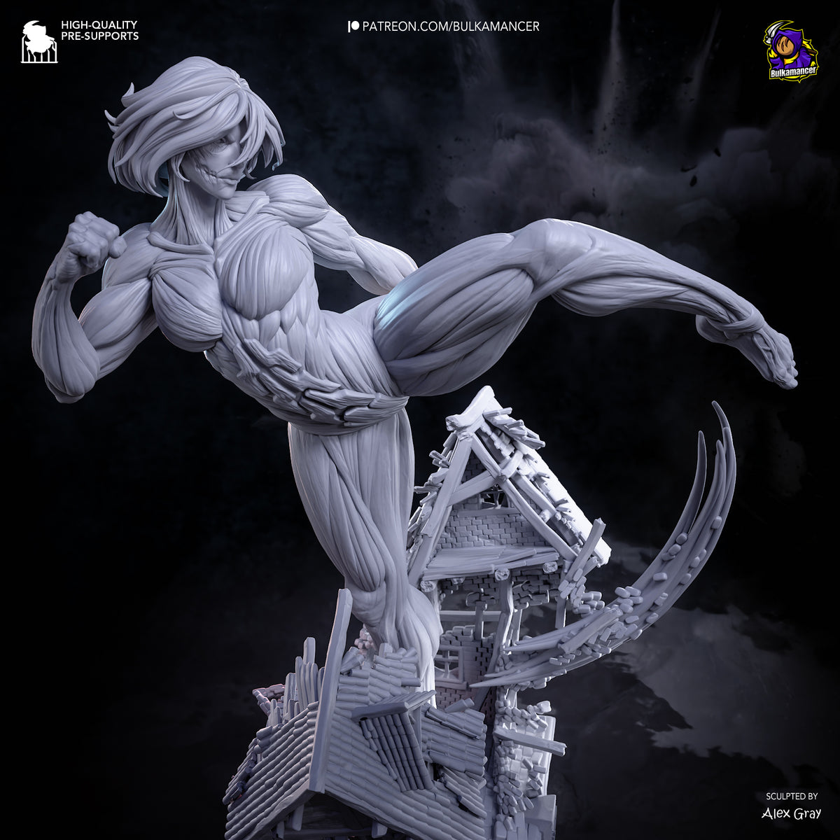 Female Titan Statue 3D-Printed Kit