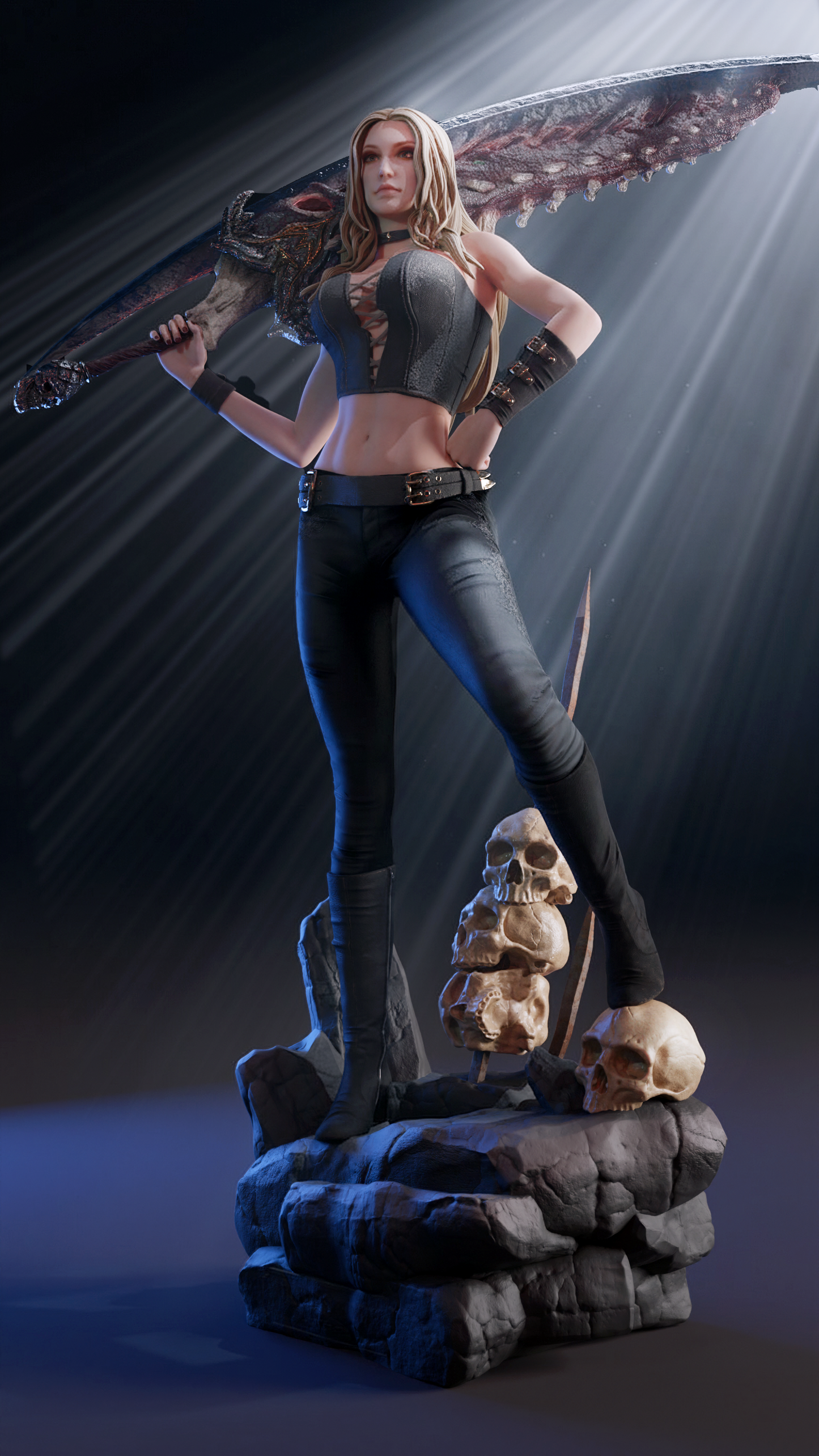 Trish DMC5 Statue 3D-Printed Kit