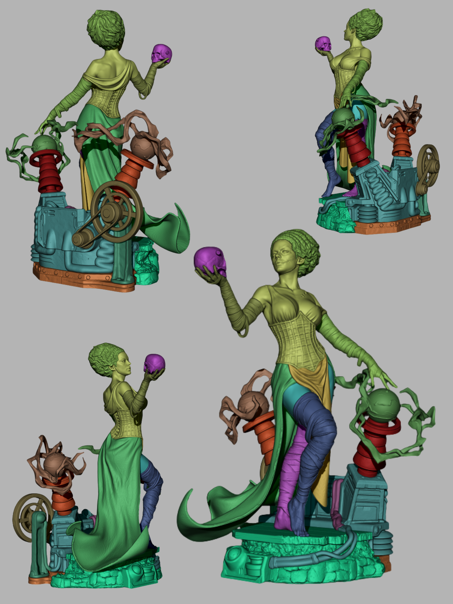 Frankenstein's Bride Statue 3D-Printed Kit