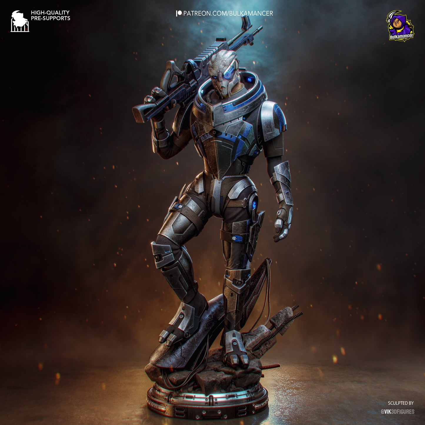 Garrus Statue 3D-Printed Kit