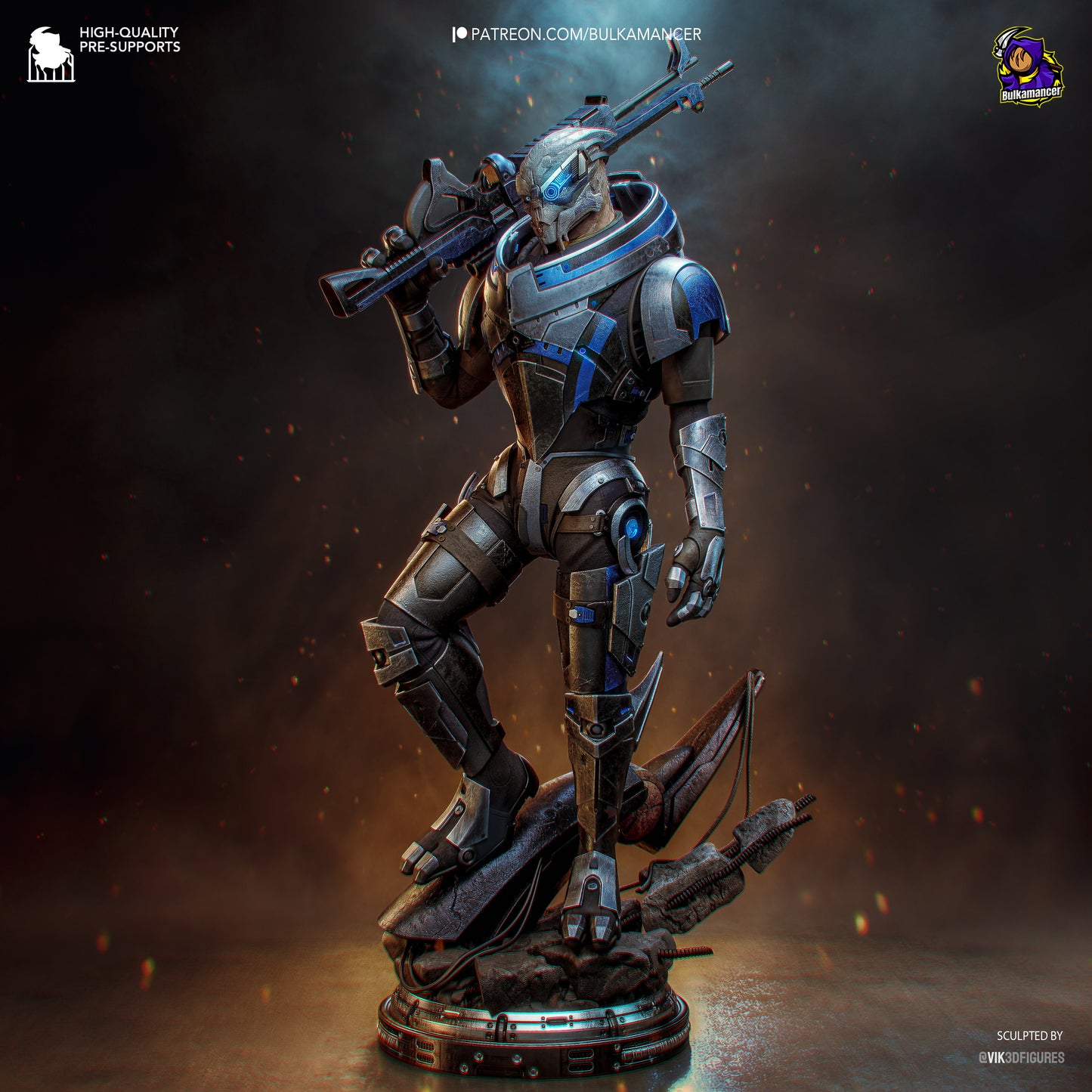 Garrus Statue 3D-Printed Kit