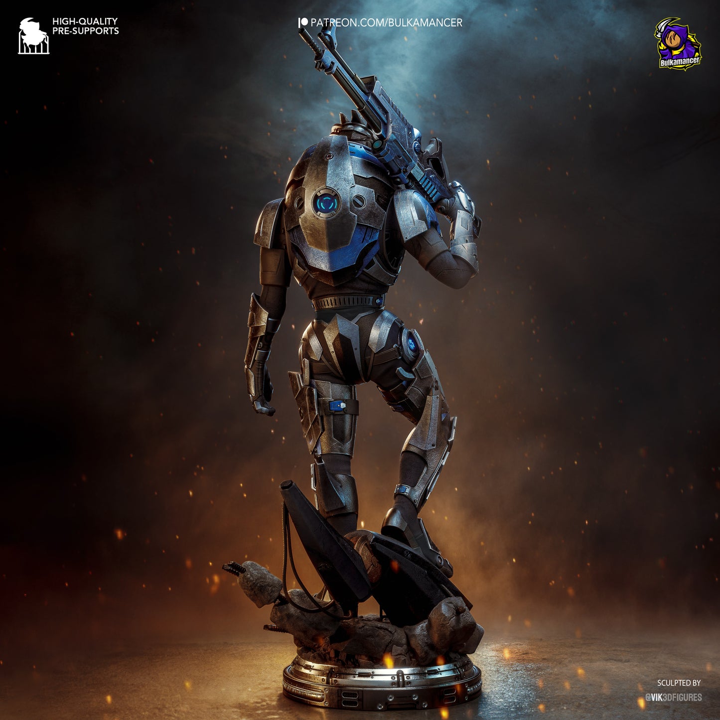 Garrus Statue 3D-Printed Kit