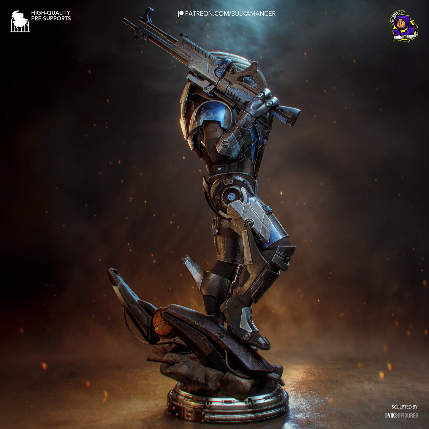 Garrus Statue 3D-Printed Kit