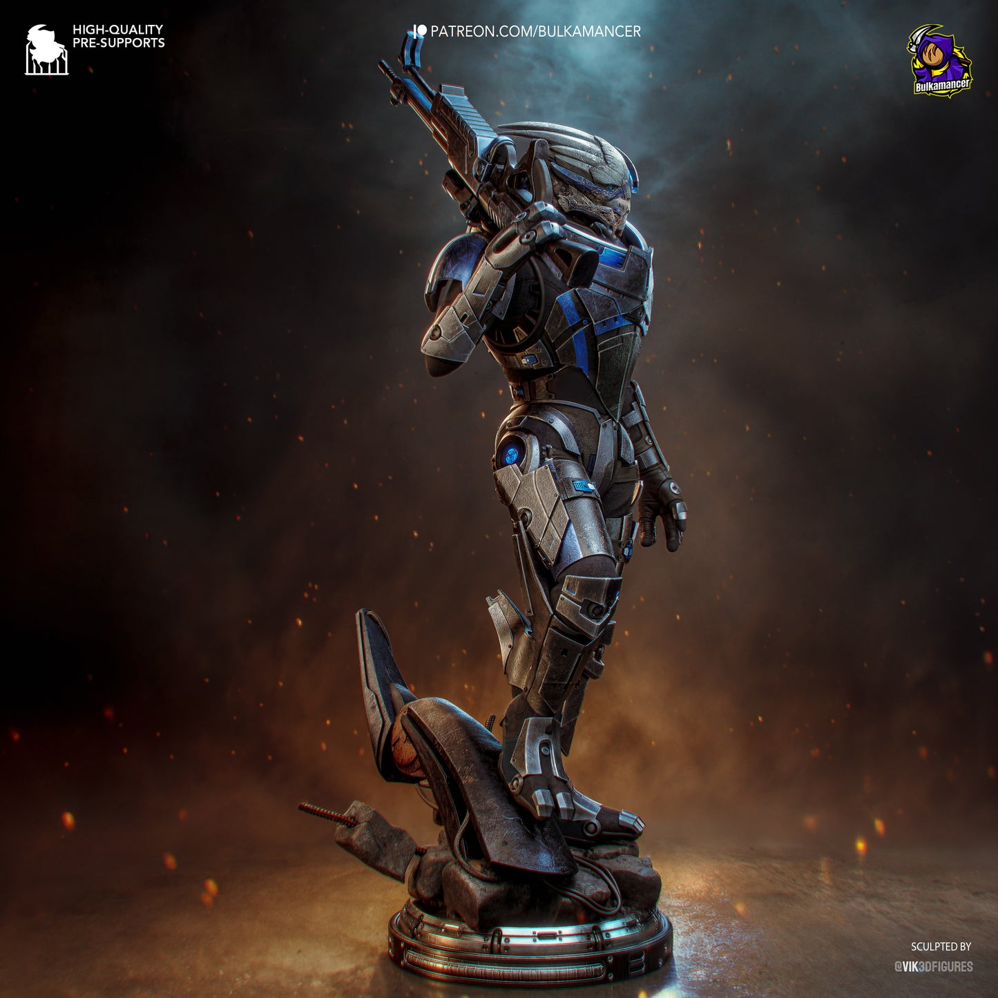 Garrus Statue 3D-Printed Kit