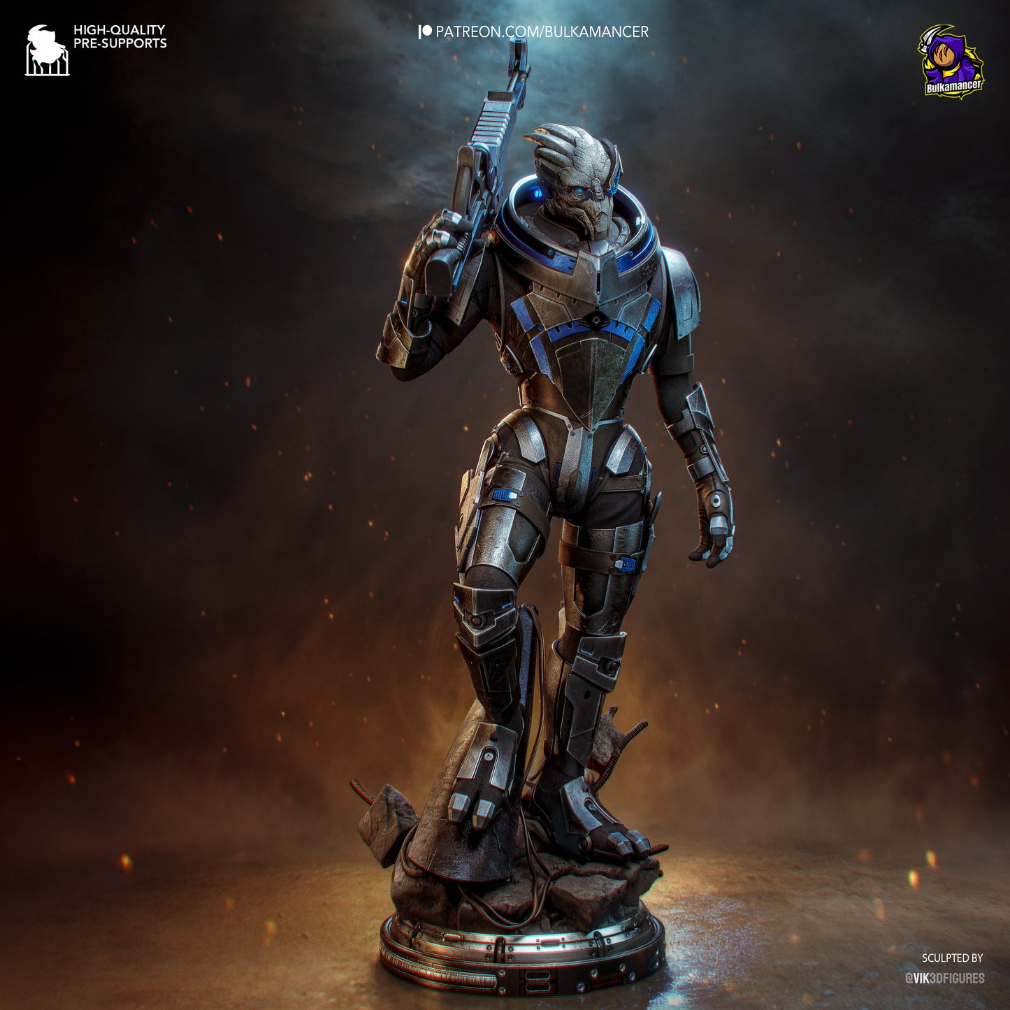 Garrus Statue 3D-Printed Kit