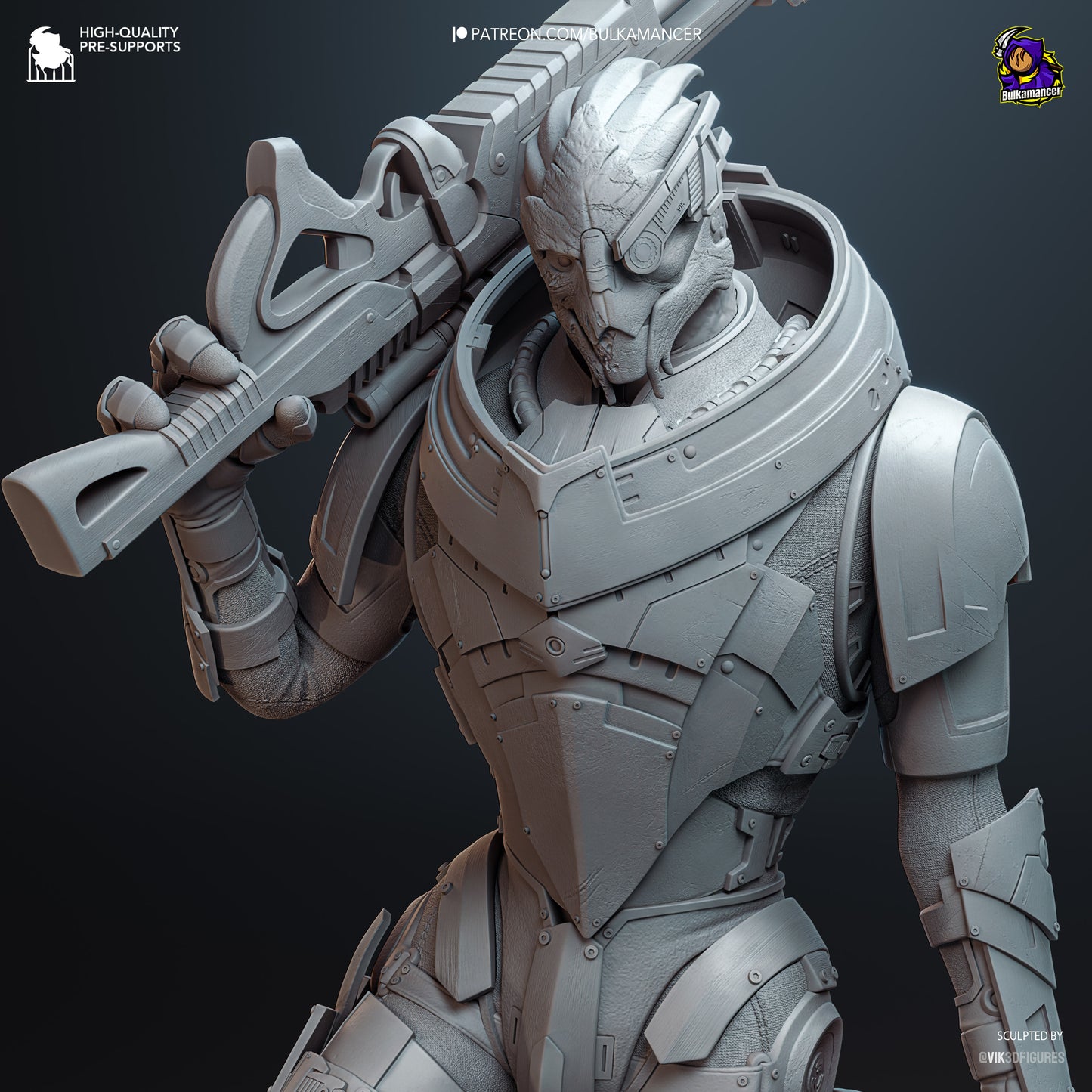 Garrus Statue 3D-Printed Kit