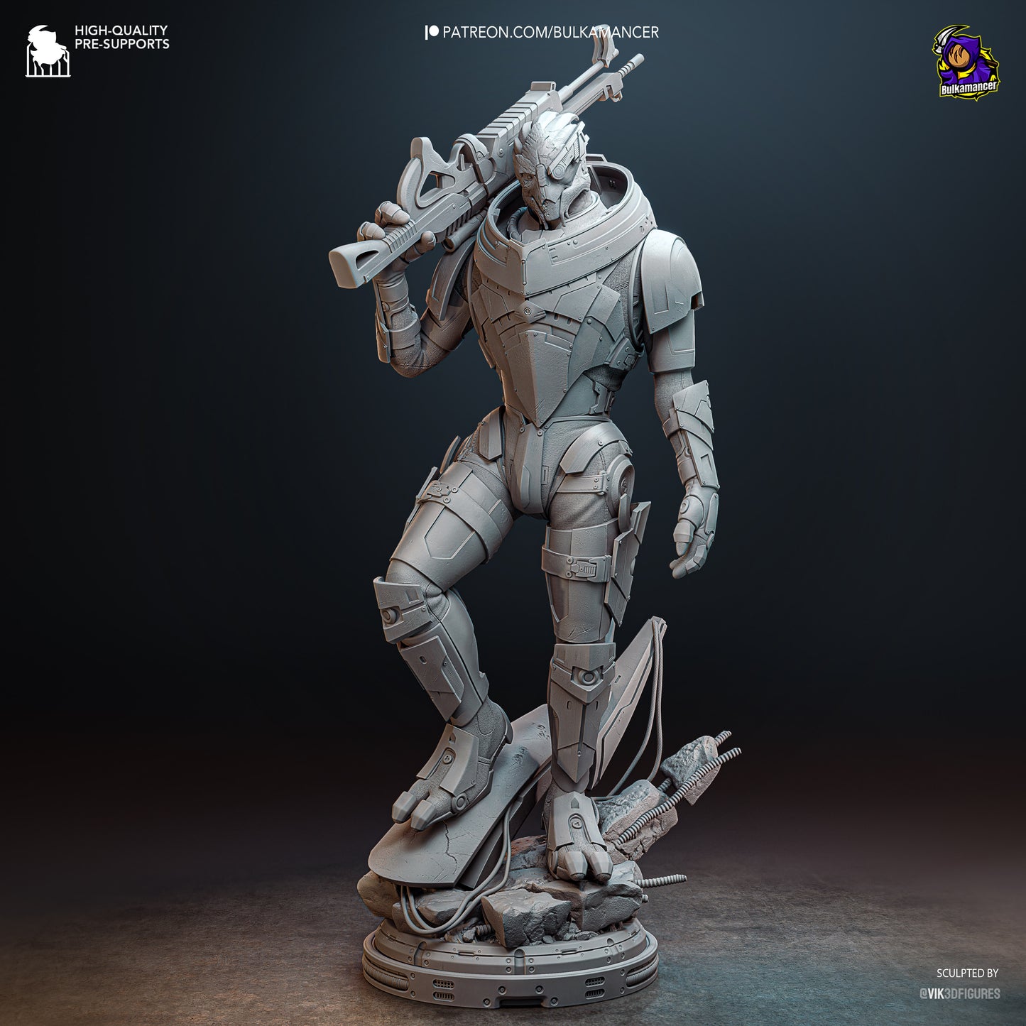 Garrus Statue 3D-Printed Kit