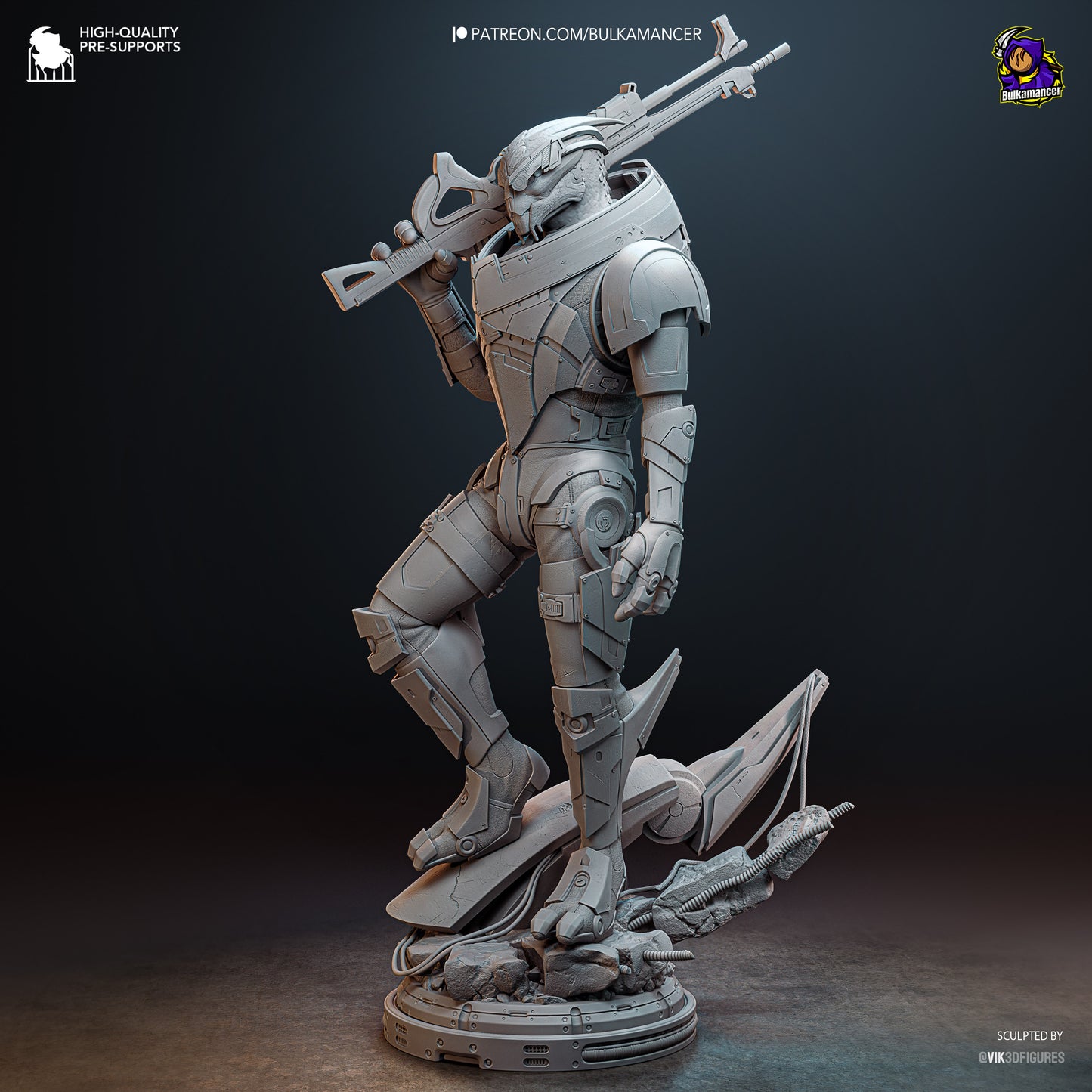 Garrus Statue 3D-Printed Kit