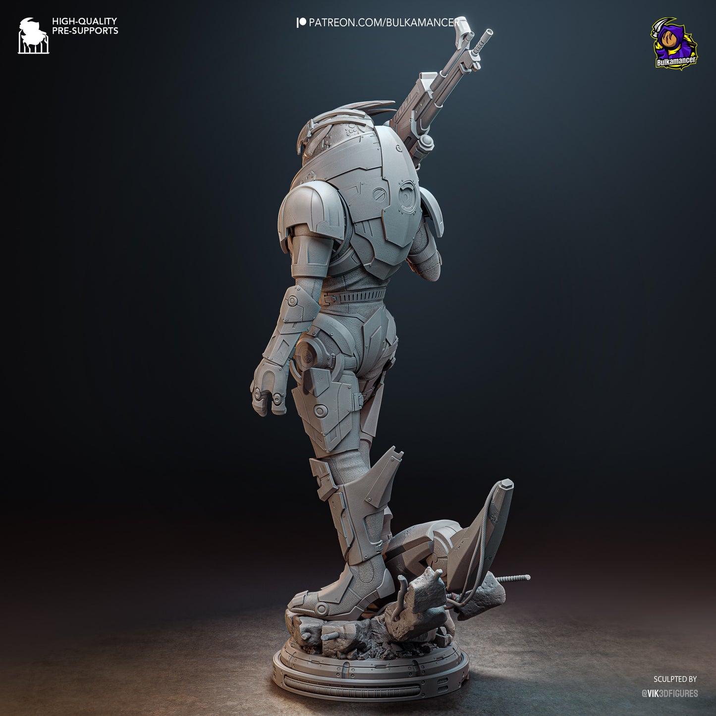 Garrus Statue 3D-Printed Kit