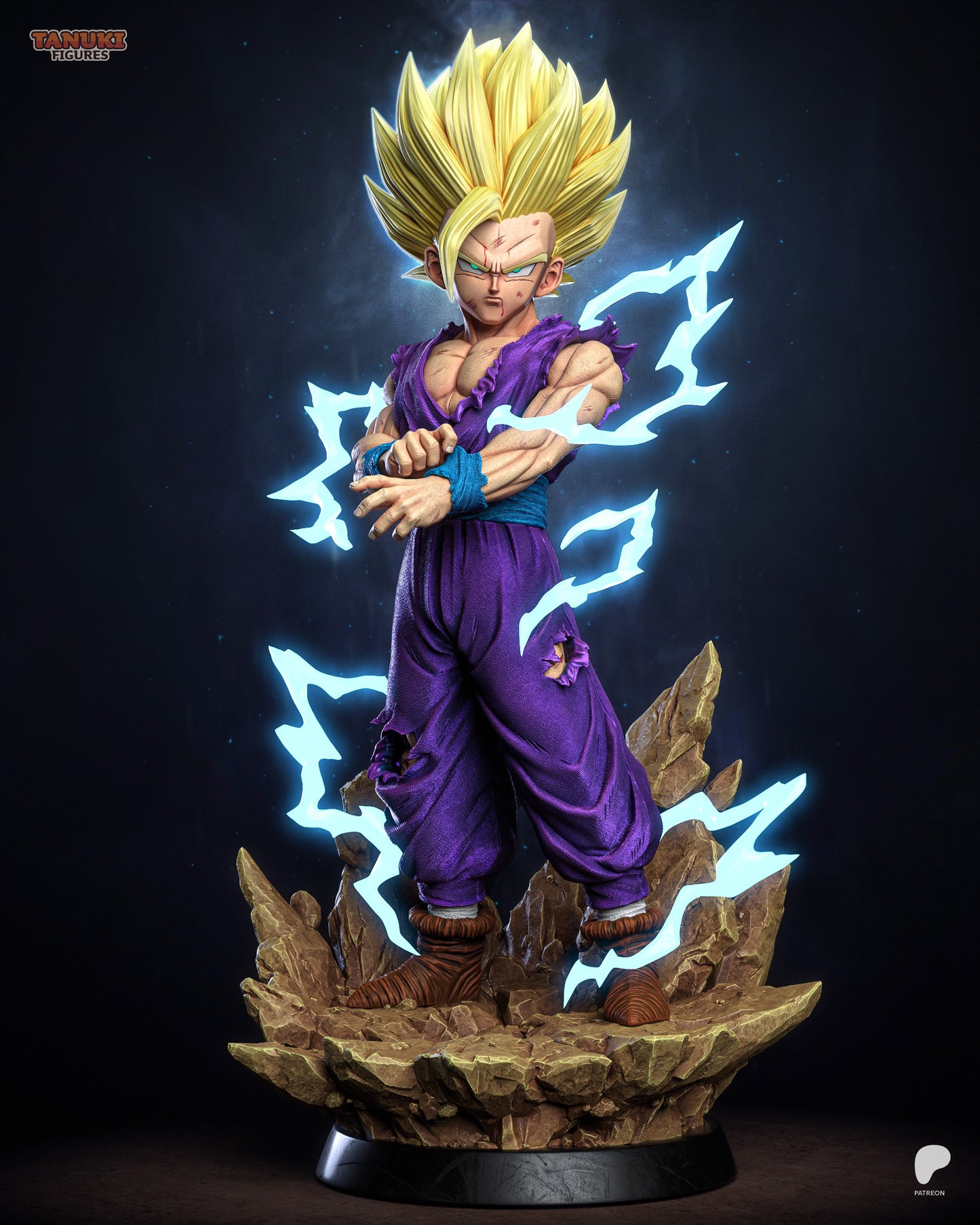 Gohan SSJ2 Statue 3D-Printed Kit
