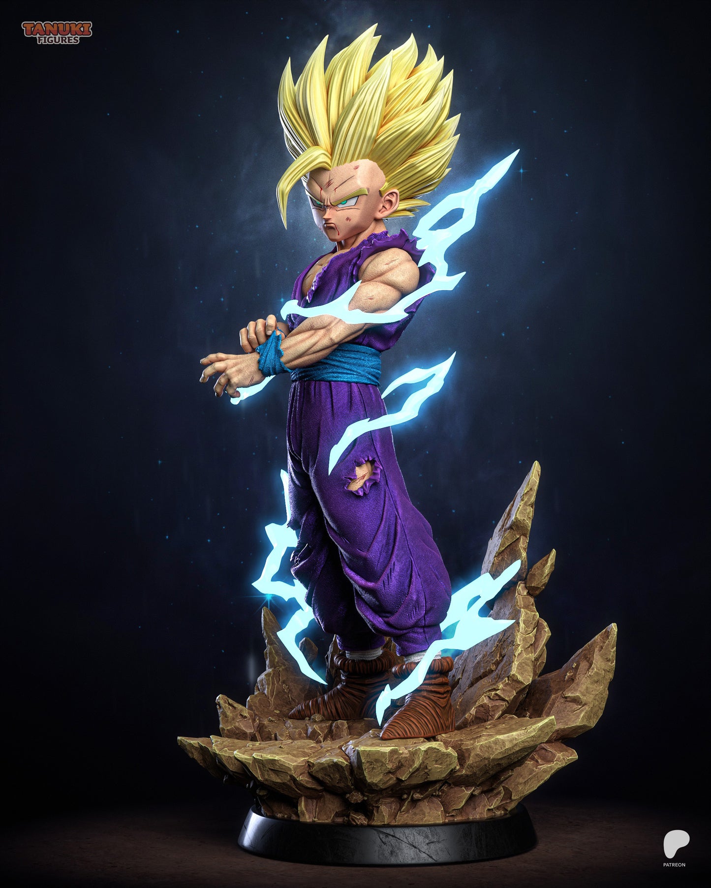 Gohan SSJ2 Statue 3D-Printed Kit