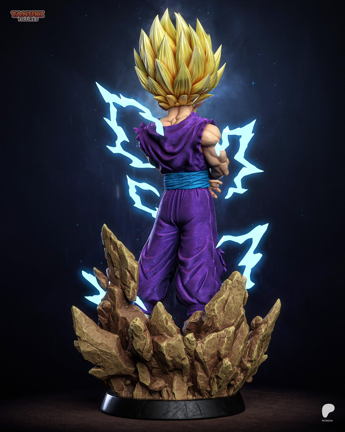 Gohan SSJ2 Statue 3D-Printed Kit