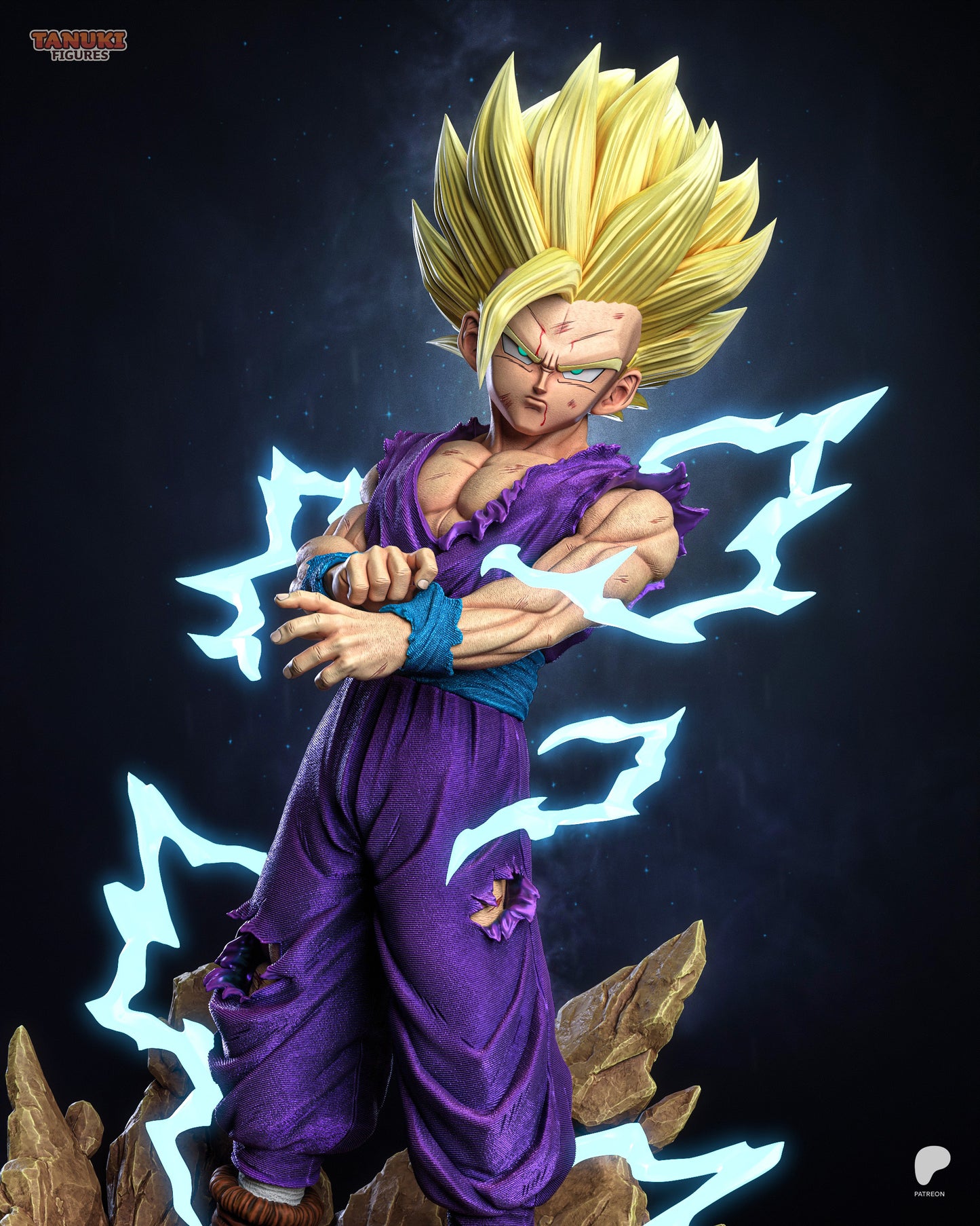 Gohan SSJ2 Statue 3D-Printed Kit