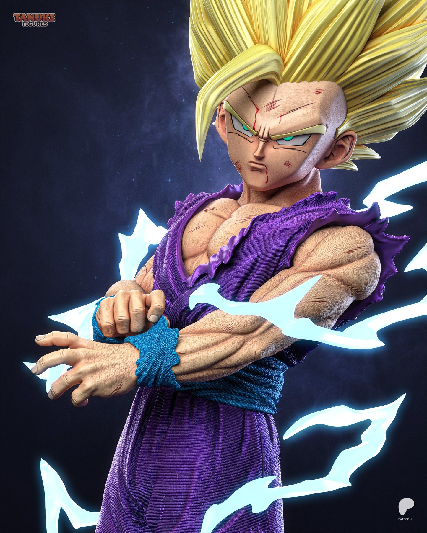 Gohan SSJ2 Statue 3D-Printed Kit