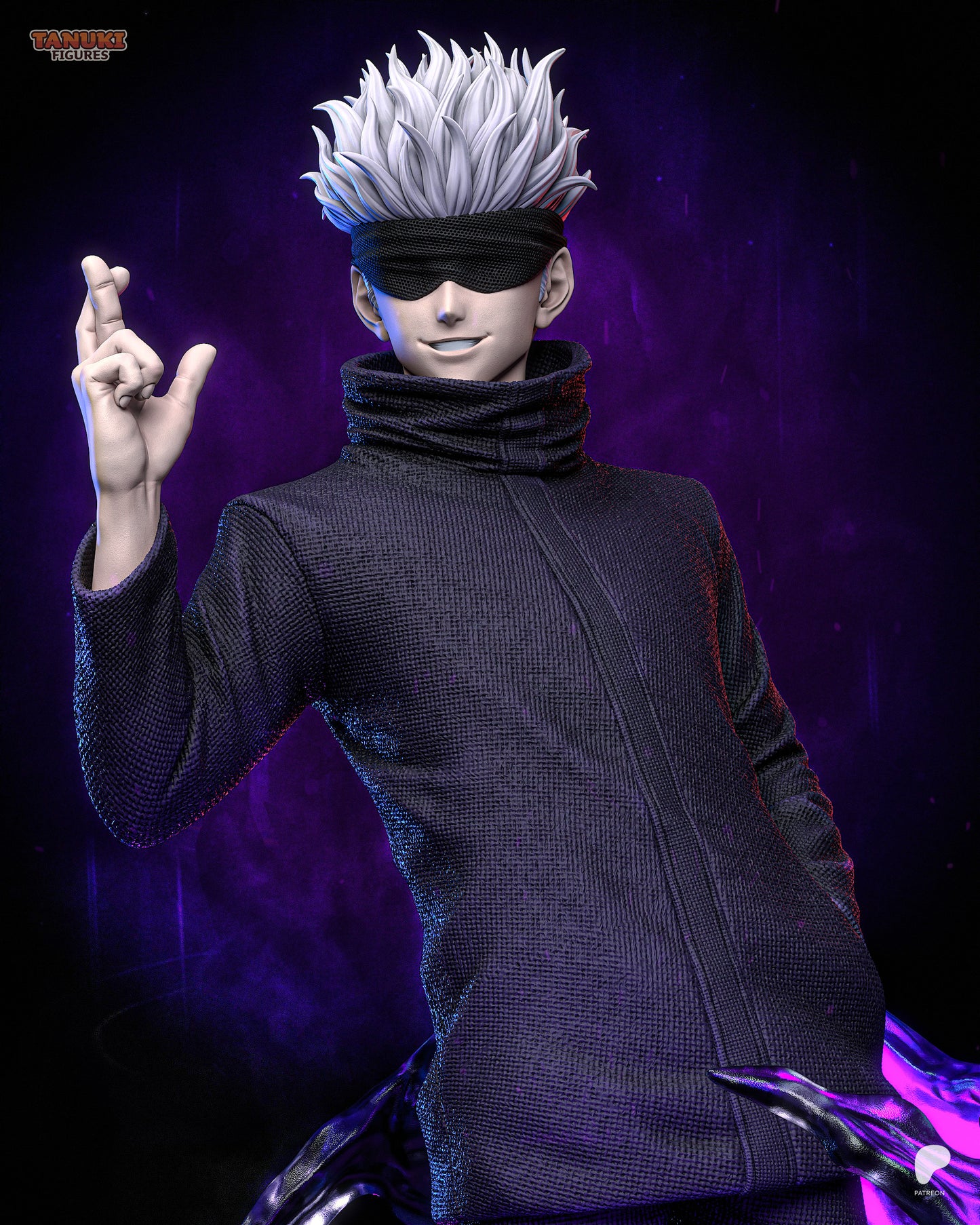 Satoru Gojo Statue 3D-Printed Kit
