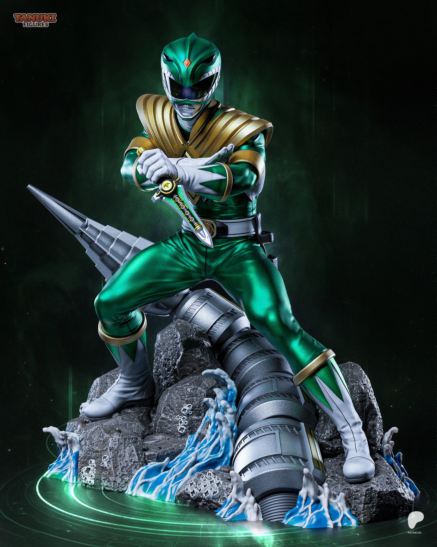 Green Ranger - Power Rangers Statue 3D-Printed Kit